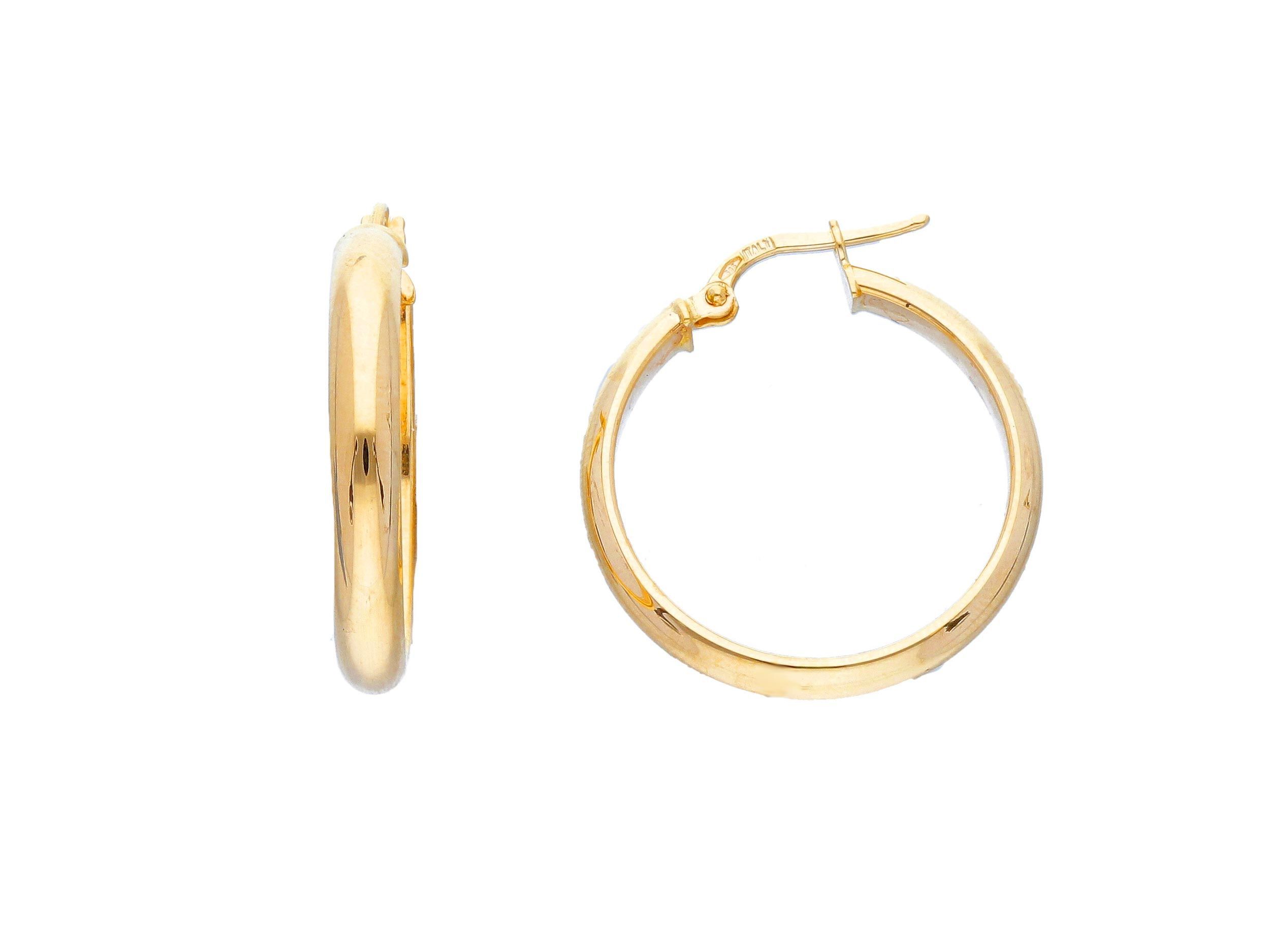 Golden hoop earrings 14k (code S243977)